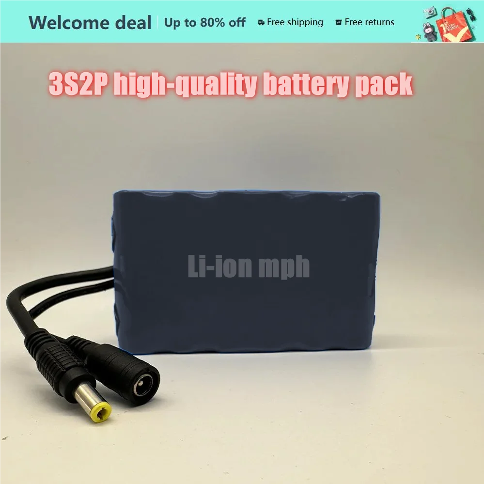 

NEw Portable Super 12V 60000mah Rechargeable Lithium Ion Battery Pack Capacity DC 12.6v 60Ah CCTV Cam Monitor + Charger 18650.00