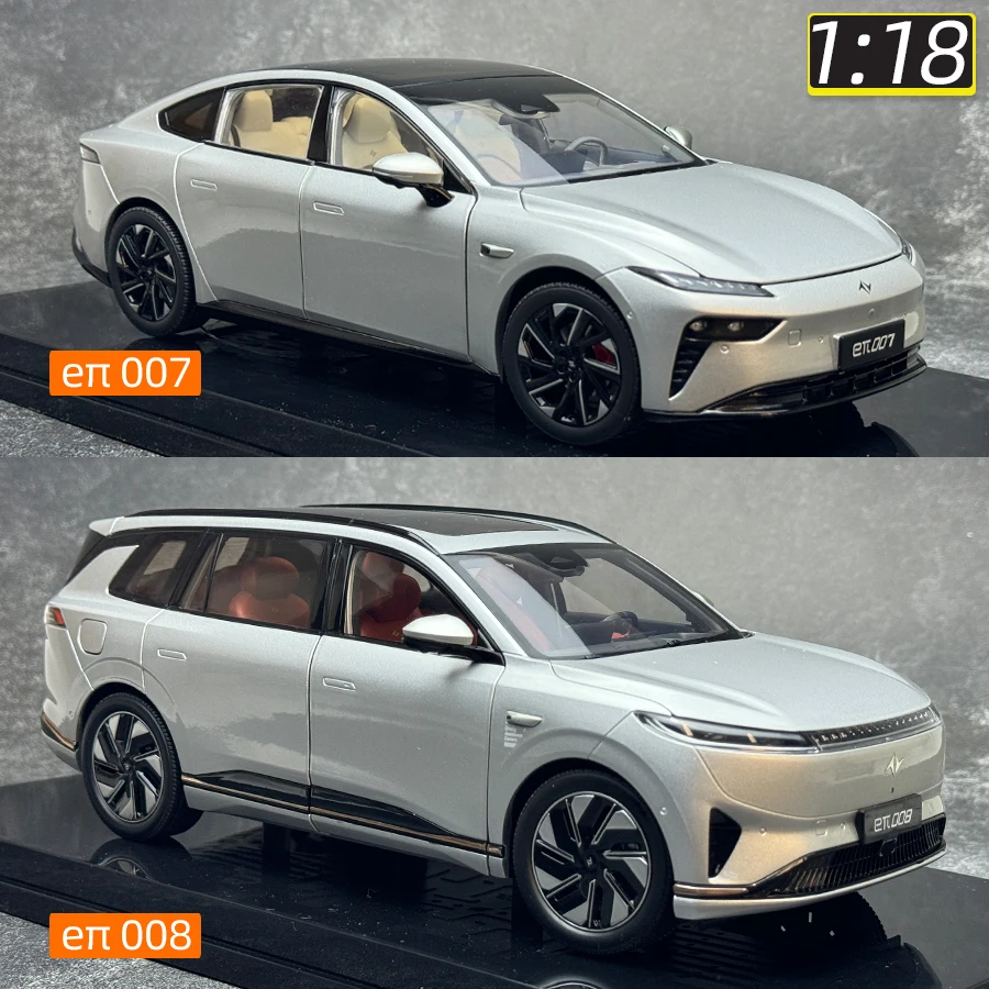 2024 Dongfeng Electric Coupe eπ007 large SUV eπ008 Silver 1/18 diecast car model static display holiday gift collection