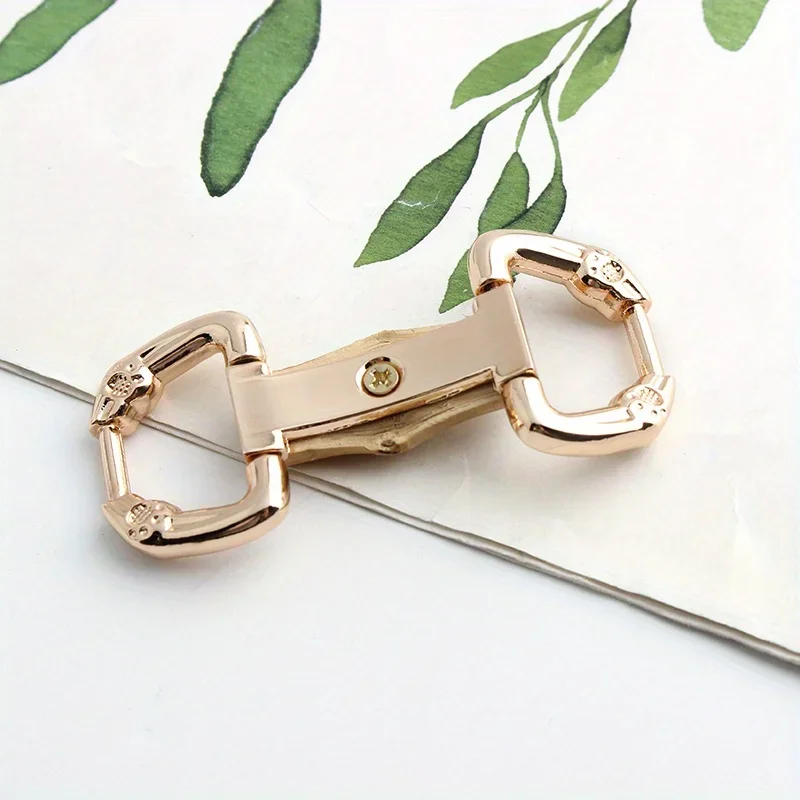 2PCS 68x21mm natural bamboo metal decorative shoe buckle simple shoe handbag wallet hardware accessories buckle