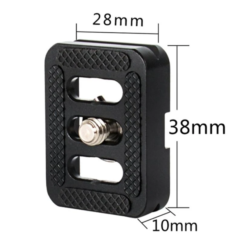 für SIRUI TY-C10 Metall-Schnellwechselplatte mit 1/4''-20 Kameraschraube, Stativmontageplatte, passend für DSLR-Kamerastativ, Kugelkopf