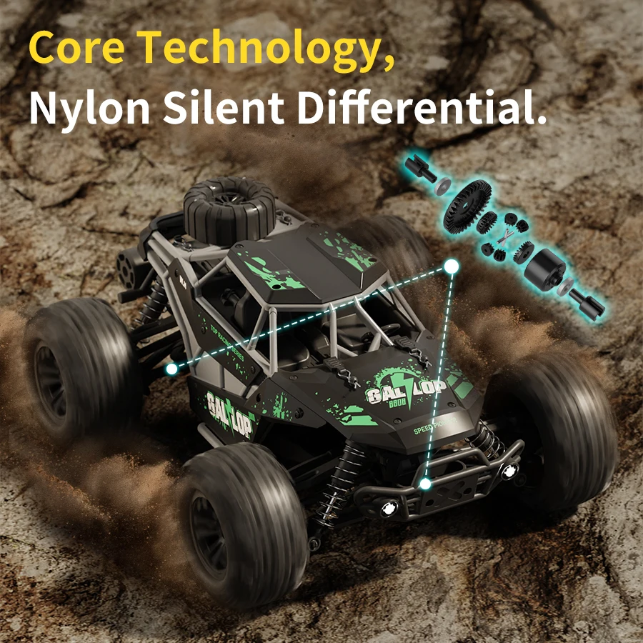 سيارة التحكم عن بعد HW8808 - سيارة تسلق جميع التضاريس 4WD عالية السرعة RC للأطفال والكبار #1
