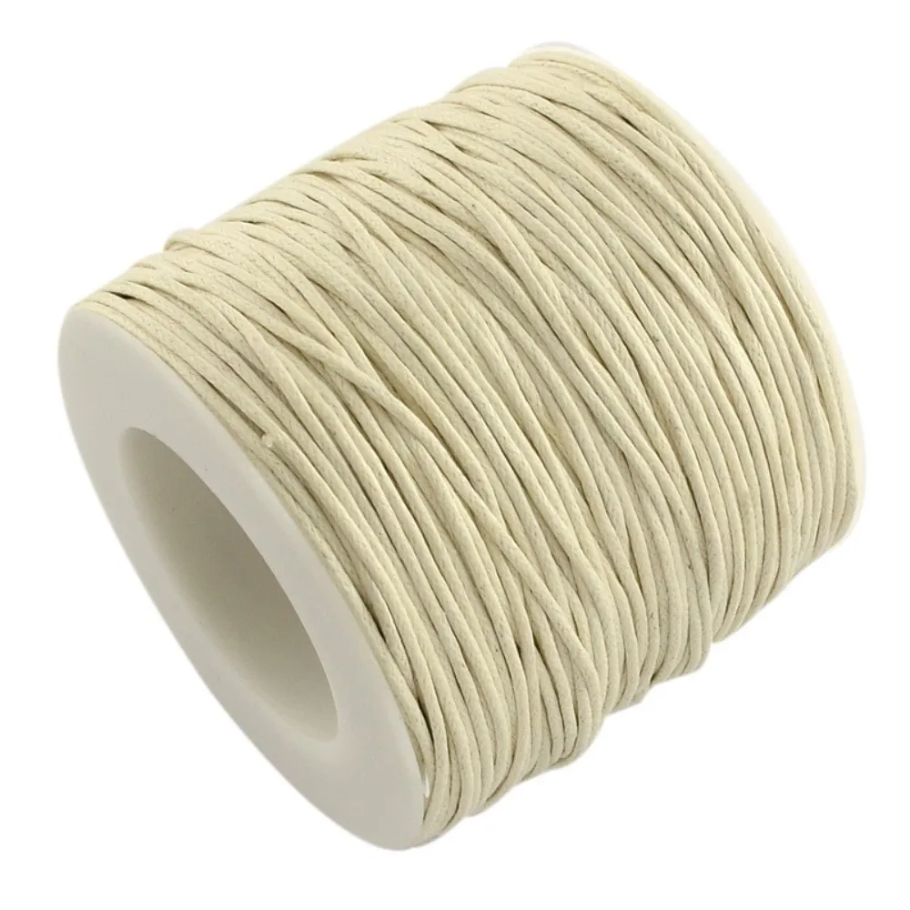New 1mm 100Yards Waxed Thread Cord Polyester DIY Wax Coated Strings Round Korean Beading Thread Jewelry Making