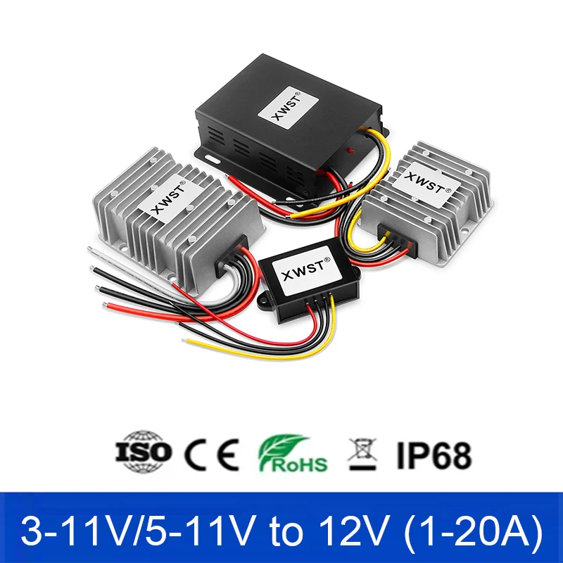 

3V 4V 5v 6v 7v 8v 9v 10v 11v to 12v DC DC Converter Step Up Power Converter 12v Boost Voltage Regulator