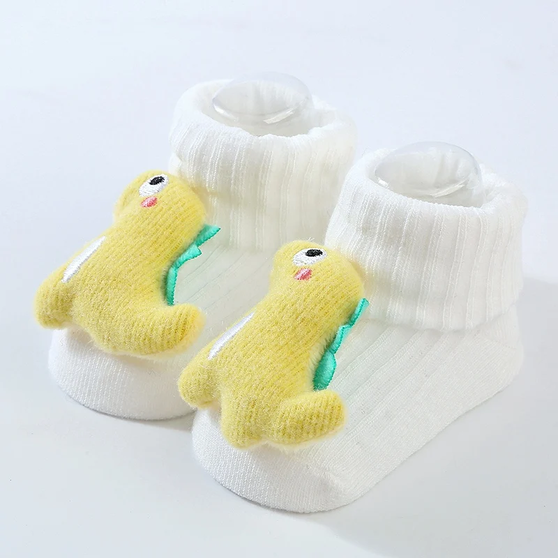 Cartoon Dinosaur Baby Socks Autumn Winter Non-slip Floor Socks For Boys Girls Cute Warm Newborn Toddler Thicken Socken