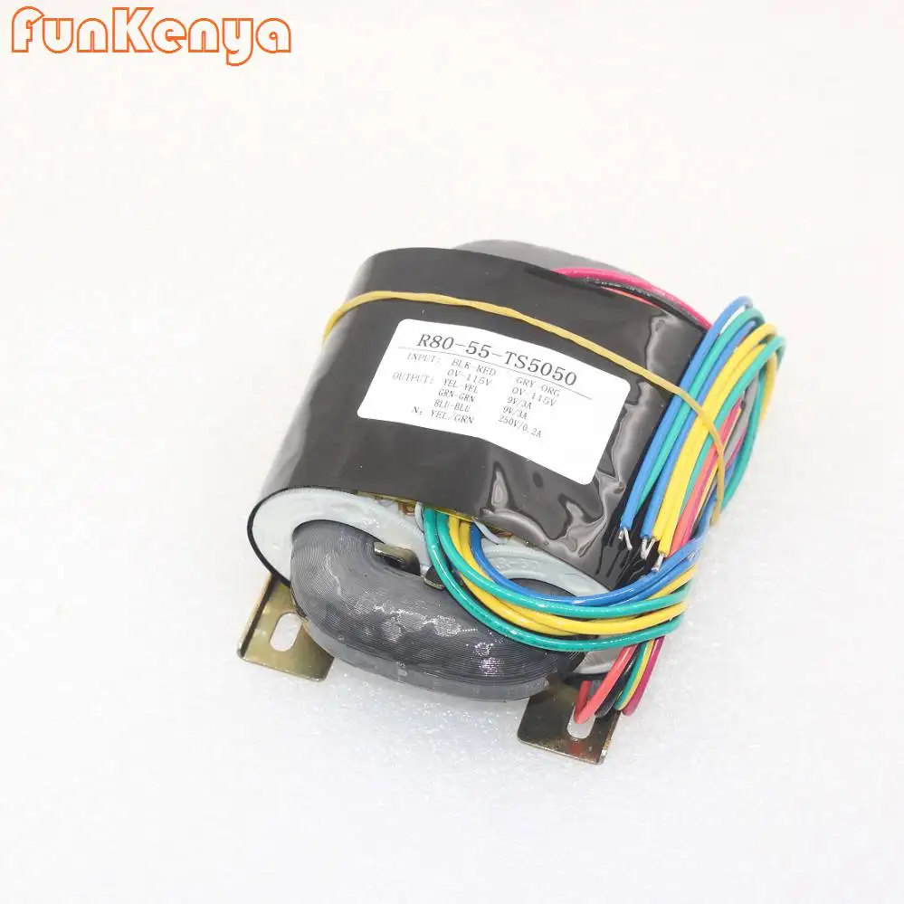 หม้อแปลงชนิด HIFI R 100W 0-9VX2 (3A) 0-250V(200mA) เสียง DIY