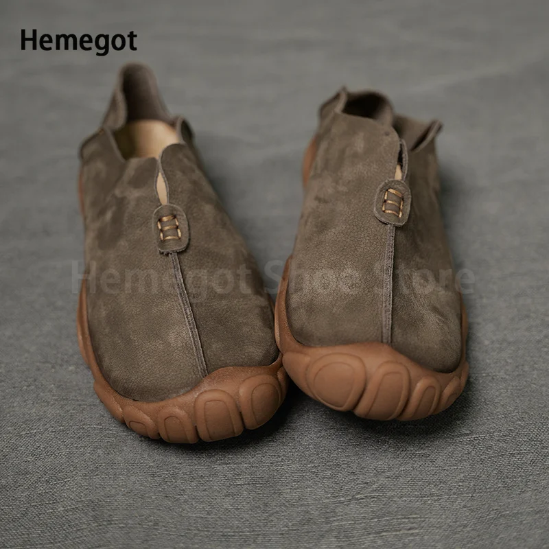 

Retro Men's Casual Shoes Breathable Soft Leather Soft Soled Shoes Shoes Classic Solid Color Handmade Shoes Newest Men's Shoes