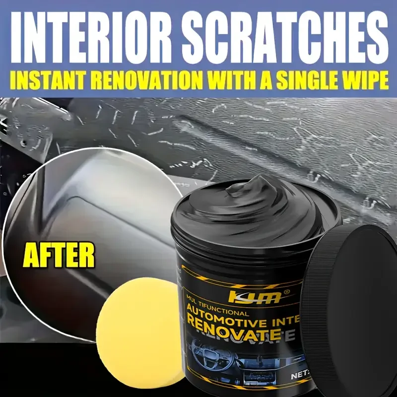 Car Interior Renewal Wax-Restores Faded Plastic Components,Adds Luster to Interior Surfaces,Protects Tires,Reduces Yellowing