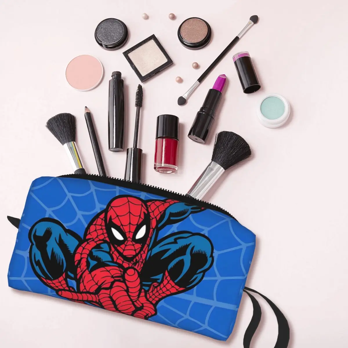 Spider Spiderman Spiderverse Superhero Makeup Bags borsa cosmetica da uomo elegante custodia impermeabile per la conservazione della borsa