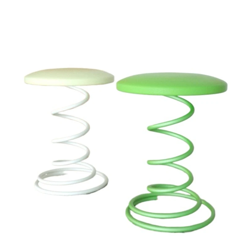 

Home spring stool chair personality light luxury creative bar restaurant fashion home modern wrought iron American front