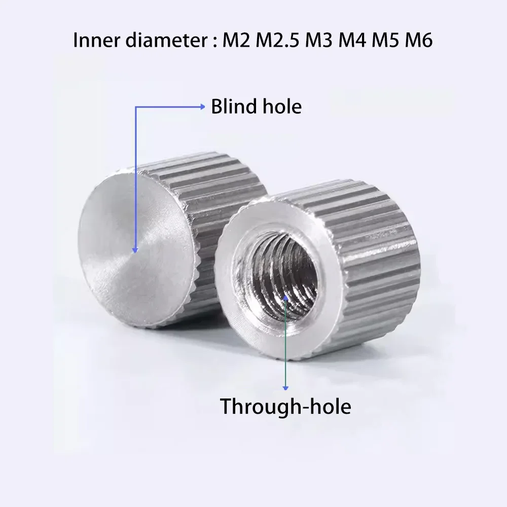 

NSONENS M2 M2.5 M3 M4 M5 M6 Прямые гайки с накаткой и ручной витой гайкой Шпильки из углеродистой стали с никелированной головкой Болты с внутренней резьбой s