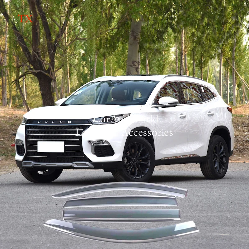 

Car Window Visors Cover Sun Rain Shield Deflectors Awning Protector Trims Exterior Smoke Guard For Chery EXEED TX TXL 2019-2022