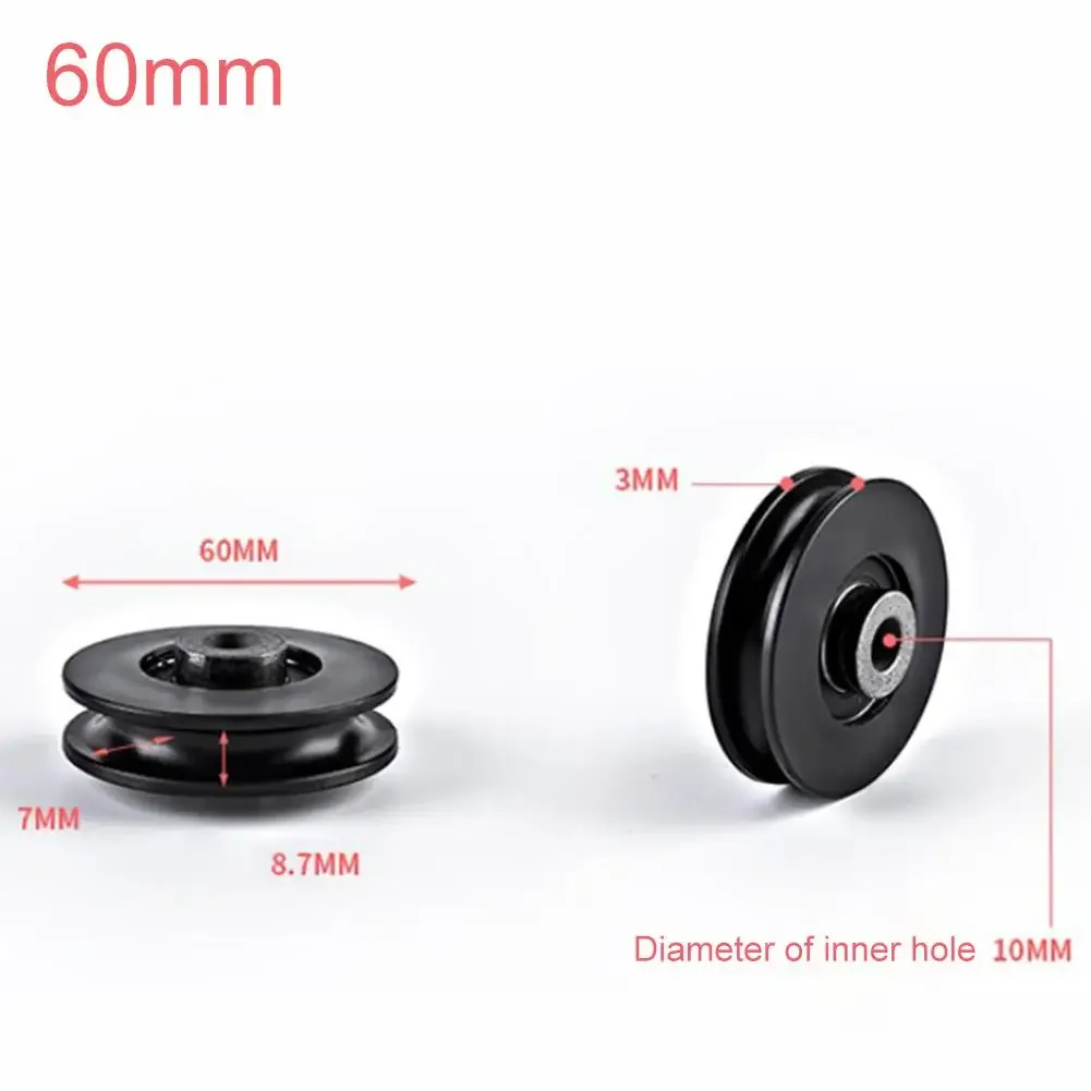 4Pcs Nylon Bearing Pulley Wheel Round Fitness Pulley Wheel Bearing Replacement Gym Equipment Part 60/70/88/90/95mm Size Optional