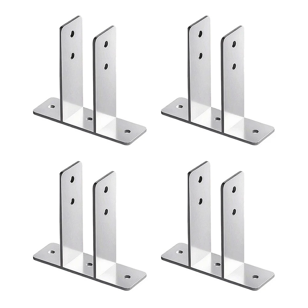 Zamac-Based Chrome Urinal Screen Brackets 4 Pack for Use with 1 Inch Panels in Facilities Requiring Reliable Screen Retention