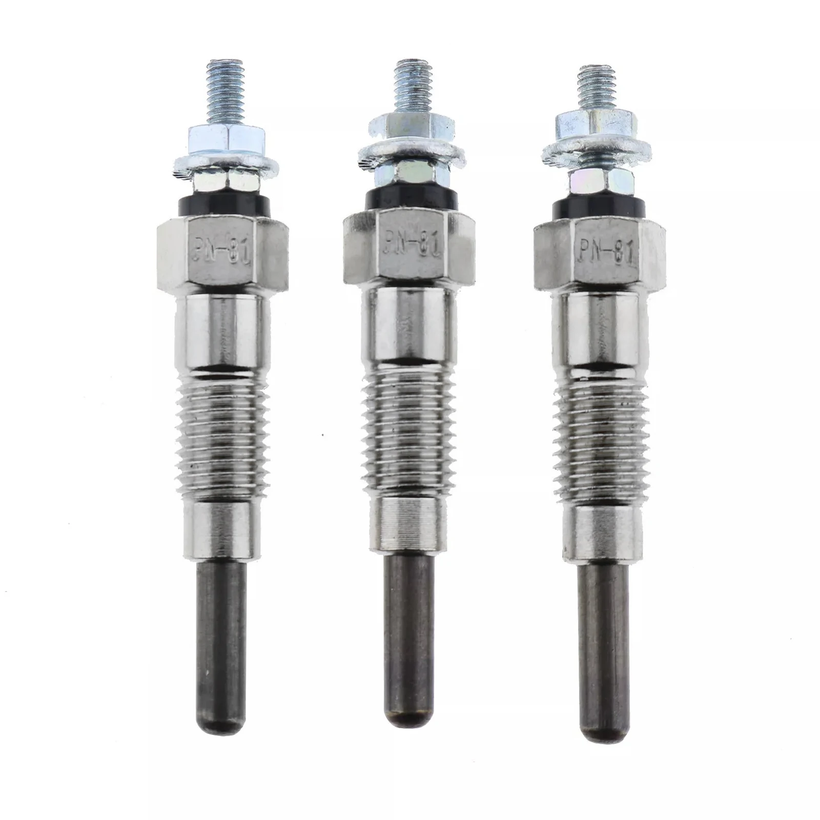 3PCS/SET Glow Plugs 15261-65510, 15521-65512 For Kubota D600 D750 D850 D950 Engine Kawasaki Mule 2510 3010 4010 Diesel 2000-2013