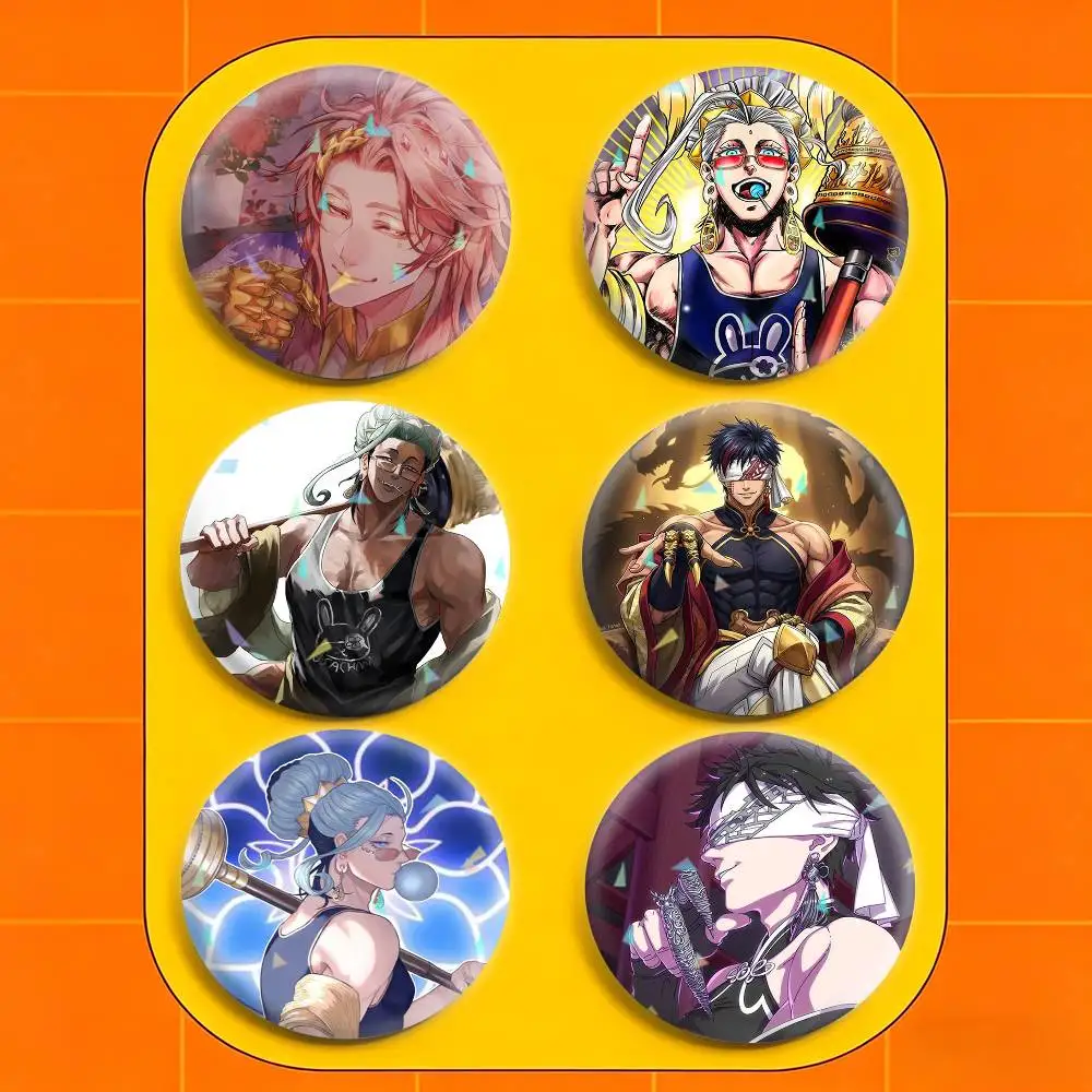 1pc Anime Record Of Ragnarok Cartoon Style 32/44/58mm Handmade Pins Round Brooch Badge Backpacks Clothes Jewelry Gifts