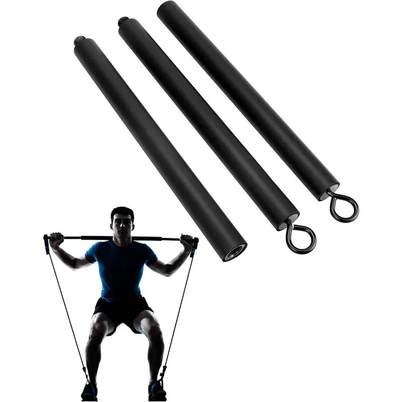 Pilates Stick Yoga 2/3 Section Multi Functional Fitness Puller Portable and Detachable Model Resistance Band Bar Workout Bar