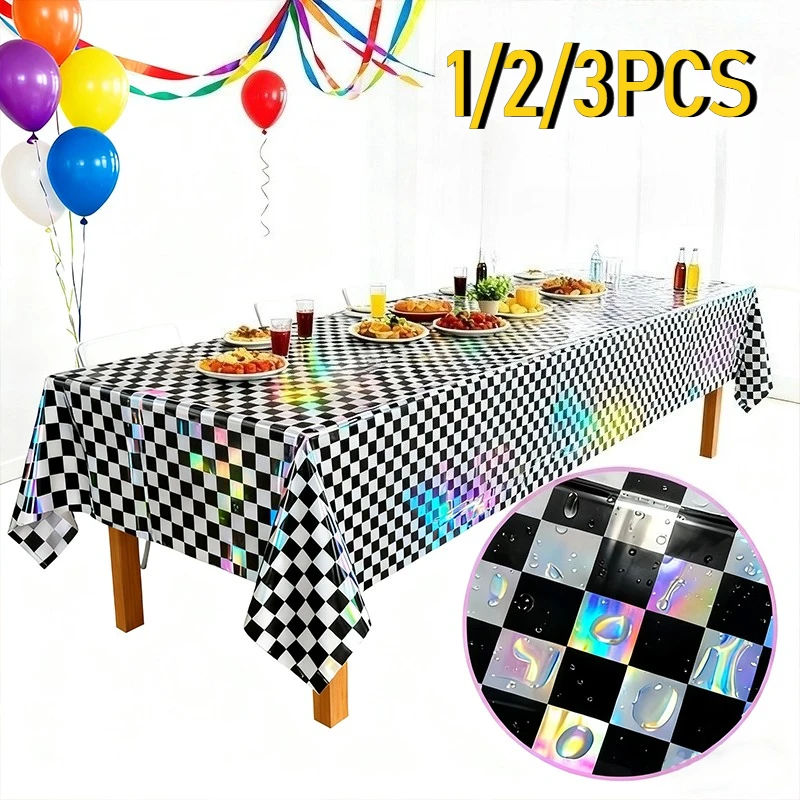 Mantel desechable para decoración de fiesta de cumpleaños, mantel de discoteca desechable, regalo de Festival de boda, hogar y jardín, 1/2/3 Uds.