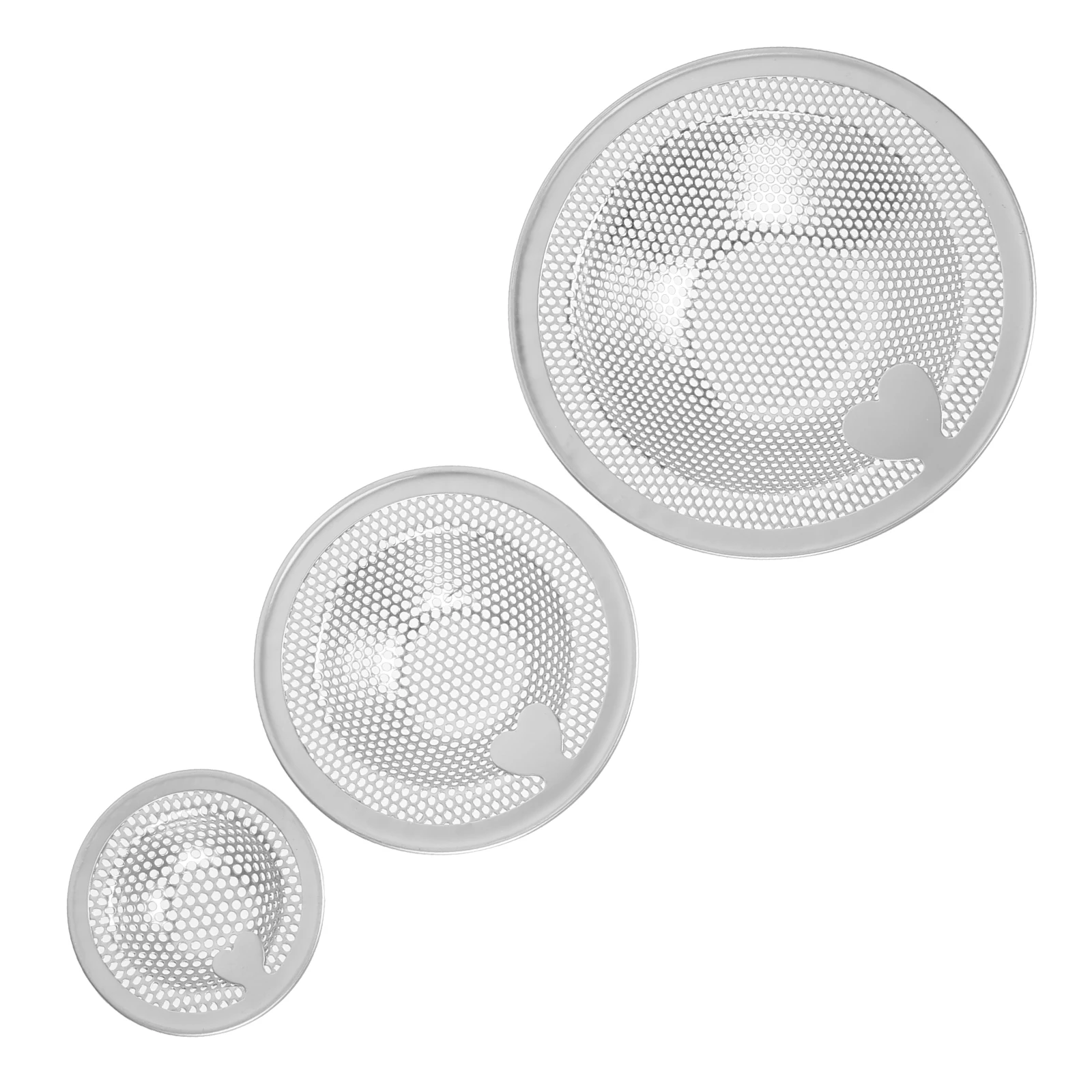 3 قطعة مصفاة الفلتر حوض المطبخ الفولاذ المقاوم للصدأ غطاء للصرف للحمام المنزلي تصميم ثقب رفيع يمنع انسداد