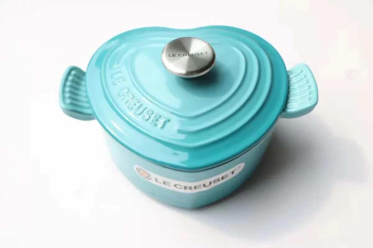 

Original Enamel Pot Casting Color Heart Love Small Wing Enamel Stew Cute Soup Pot Household Cookware