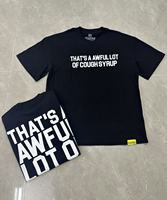 2025 Summer Luxury American Style Heavyweight Brand Letter Pattern Printed Short Sleeved T-shirt  Men Street COUGH SYRUP Clothes