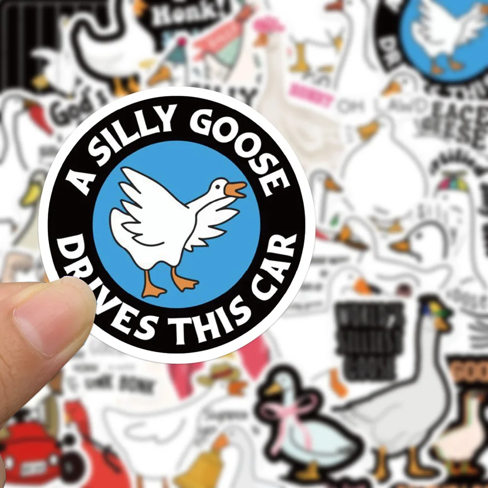 50PCS Funny Silly Goose Stickers Cartoon Animals Graffiti Decals For Fridge Laptop Notebooks Laptop DIY Children's Gift Stickers