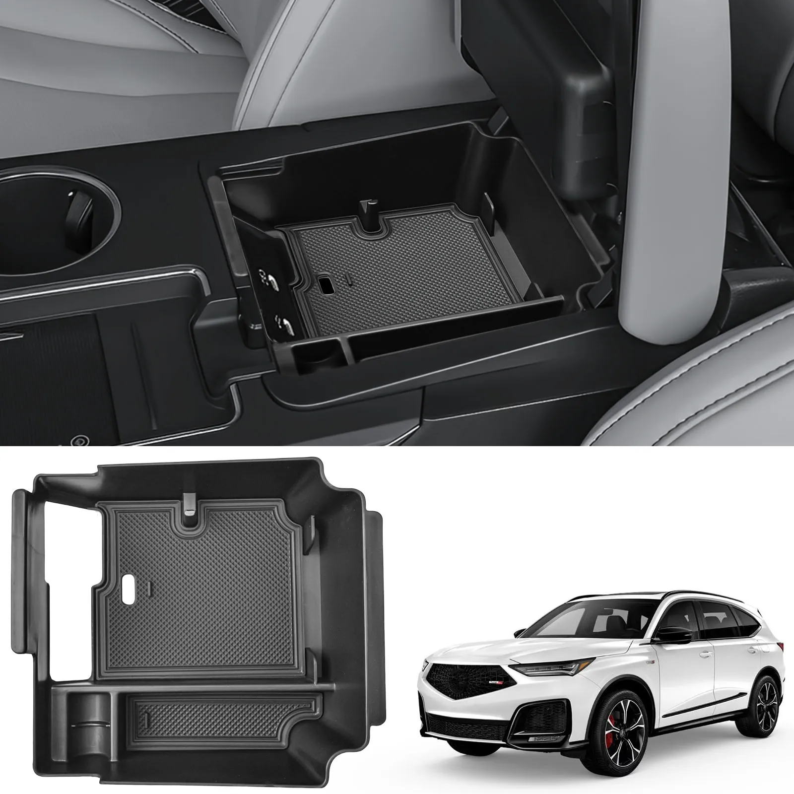 

For 2025 Acura MDX Armrest Storage Box Tray Center Console Organizer Secondary Car Storage Center Console Interior Accessories