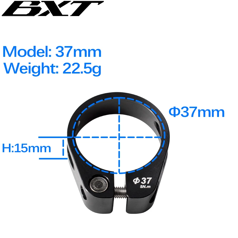 BXT Bicycle Seatpost Clamp 31.8/34.9/37mm Bicycle Seat Post Pipe Clamp Aluminum Alloy MTB Mountain Road Bike Seat Tube Clip Part