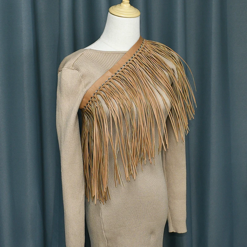 

1M 30cm PU Faux Leather Fringe Tassel Handbags Dress Decorative Lace Trim Curtain Clothes Trimmings Fringes Sewing Accessories