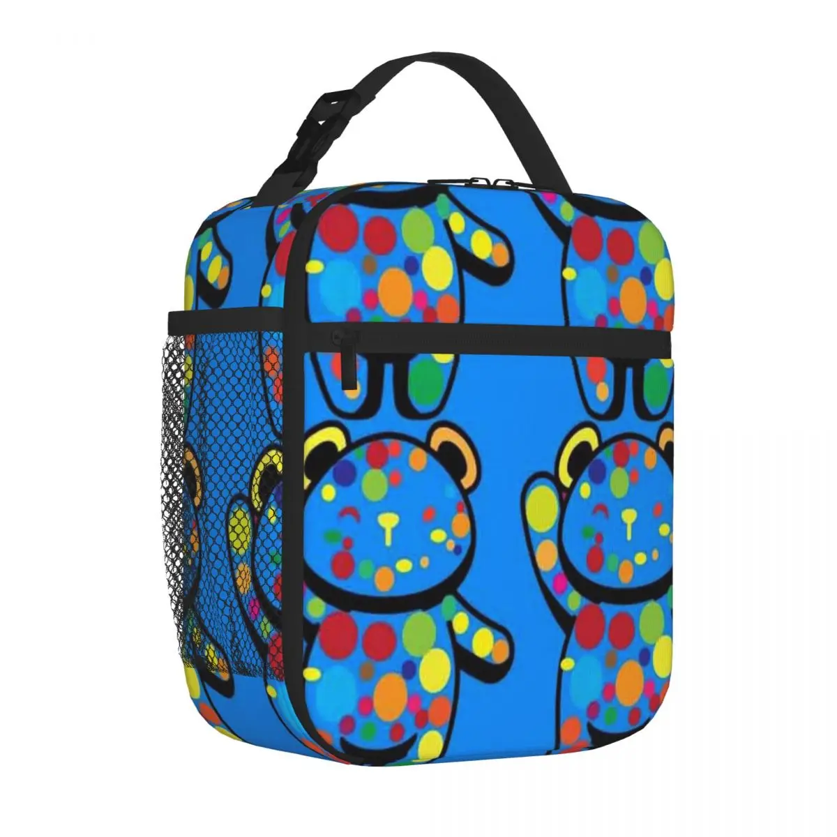 Bestselling Polka Dot Teddy Bear Embossed Cooler Lunch Bag Office Meal Prep Leakproof Lunch Bag