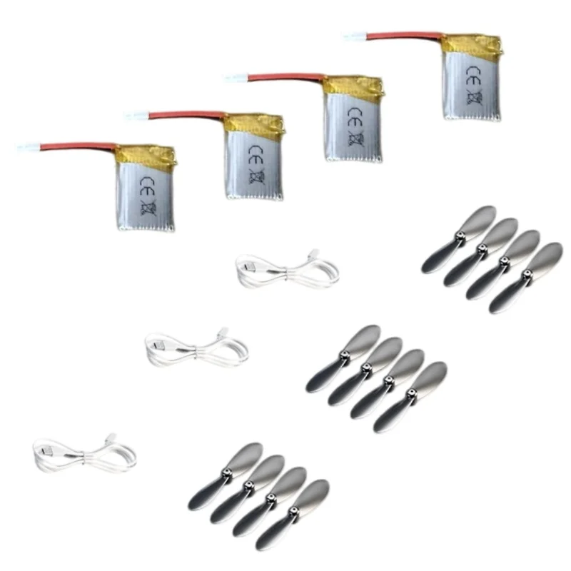 H131 RC Drone Accessories Battery 3.7V 350mAh USB Line Propeller Spare Parts For RGB Stunt Light  H131 RC Drone Flying Magic Orb