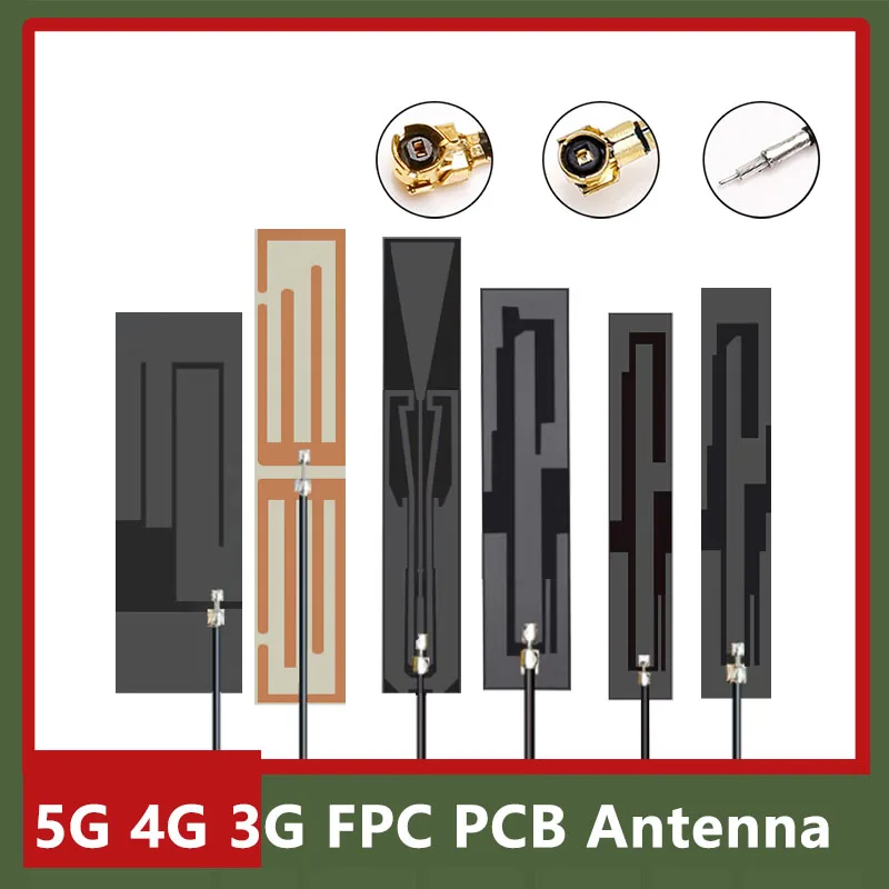 10szt Omni Wifi FPC PCB 5G 4G LTE 3G GSM Full Band 600~6000Mhz 10dbi Wewnętrzna elastyczna antena krosowa z paskiem UFL