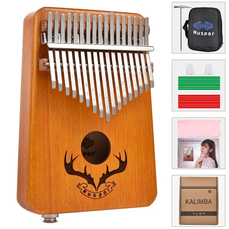 17 Keys Kalimba Music Instrument Thumb Piano Mahogany Wood Finger Piano Combinations Gifts For Kids Portable Mbira Finger Piano