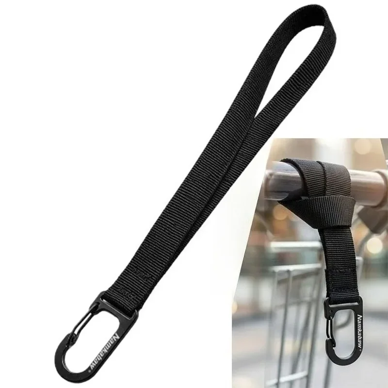 Multifunctional Webbing Spring Snap Hook, EDC Quick Clip Carabiner for Electric Bike Hanging, DIY Backpack Keychain Camping Gear