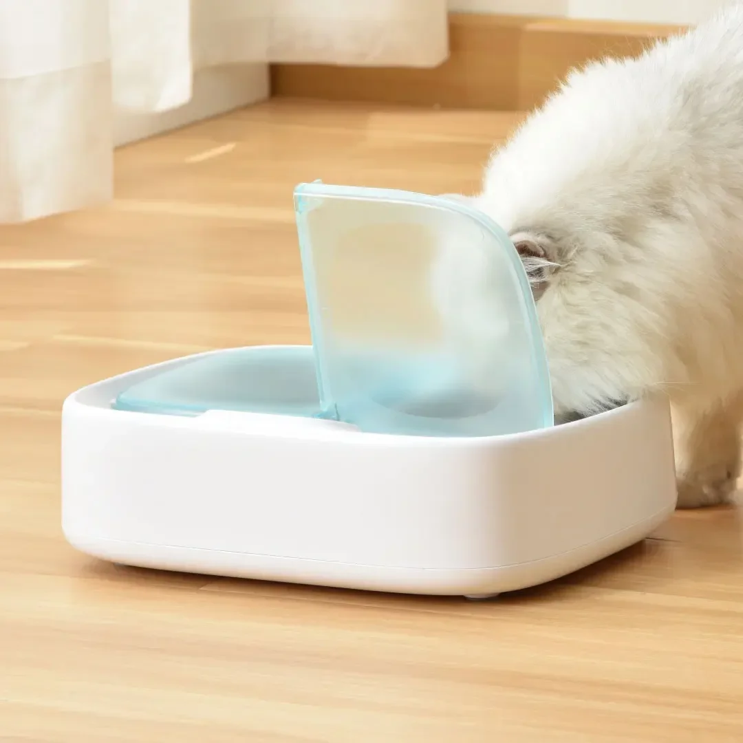 TUYA Smart app Automatic microchip pet feeder for cats and dogs wifi pet feeder  double bowl pet feeder tray