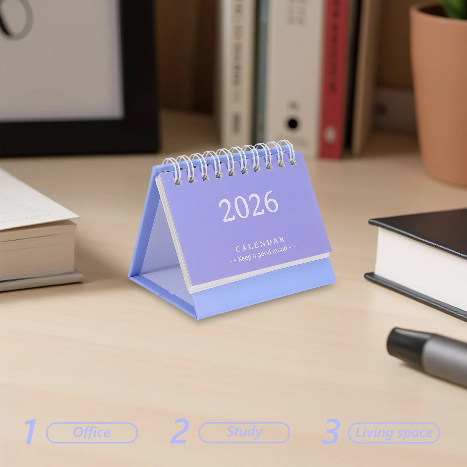 2026 Table Calendar Mini Desktop Planner Compact Foldable Standup Design Modern Minimalist Decorative Daily Scheduler for Work