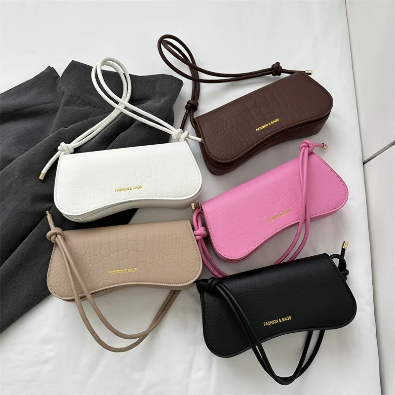 

Ladies Shoulder Crossbody Bags PU Leather Women Underarm Bags Solid Color Small Top-handle Bags Purse Female Daily Handbags