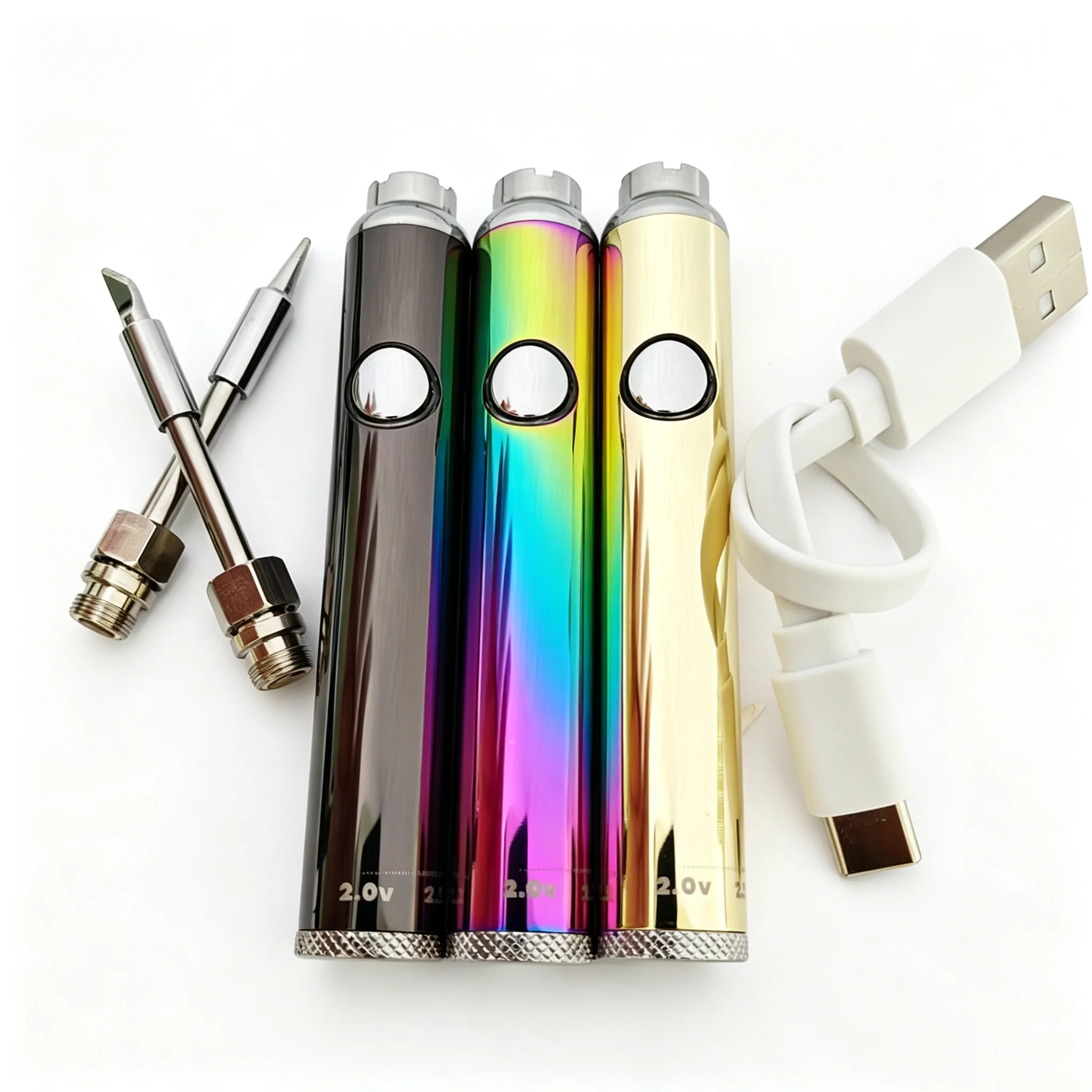 1 pcs,14mm 500mAh, 510 Thread Battery,   Side Charging, Adjustable Voltage, DIY Soldering Iron, Hot Knife, Repair Heating Tool