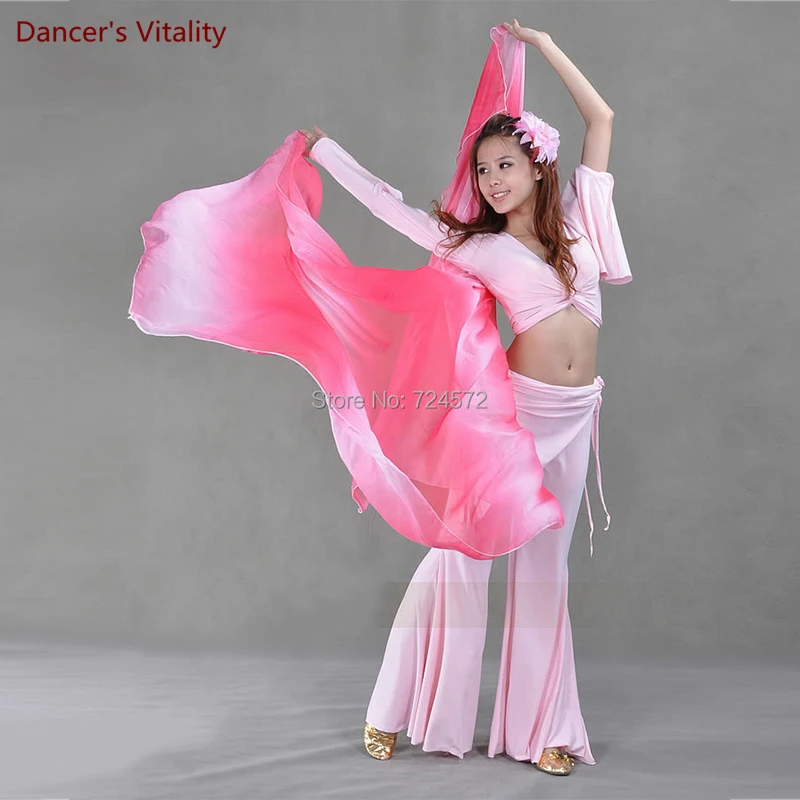 Belly dance veils  Silk scarf hand throwing hand yarn scarf for belly dancing veils