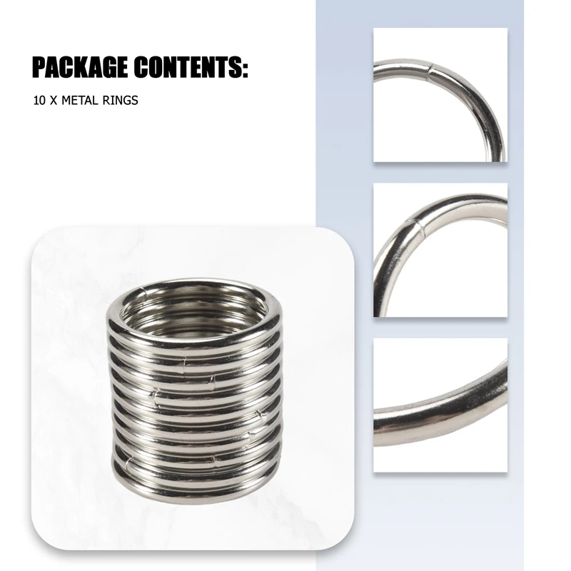 Metal Macrame Rings 2 Inch For Macrame Plant Hangers Macrame Kit 10 Pack Metal O Rings Buckle For Macrame Craft Ring