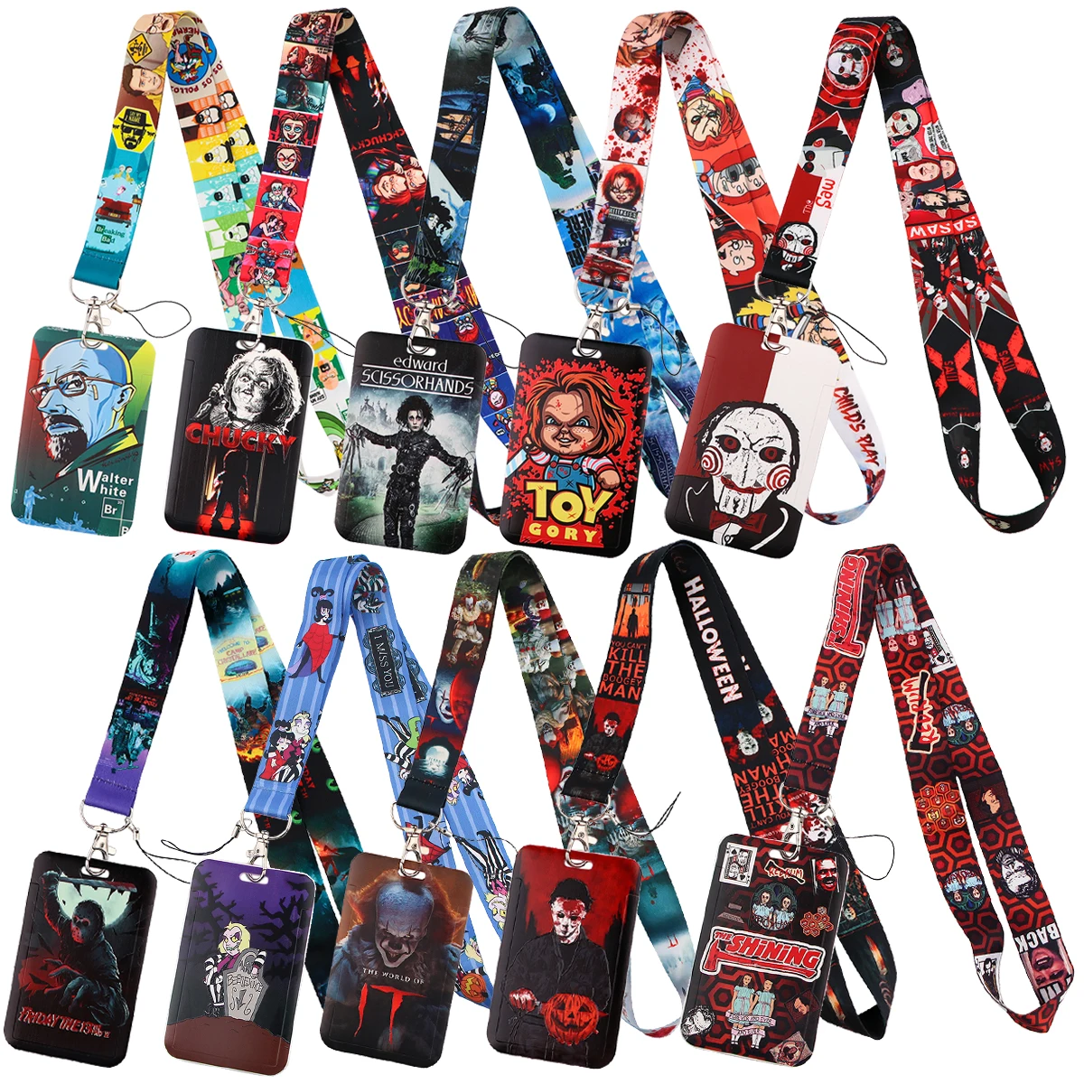 Horror Movie Credential Holder Breaking-Bad Lanyards for Key Neck Strap For Card Badge Gym Keychain Keyring Accessories Gifts