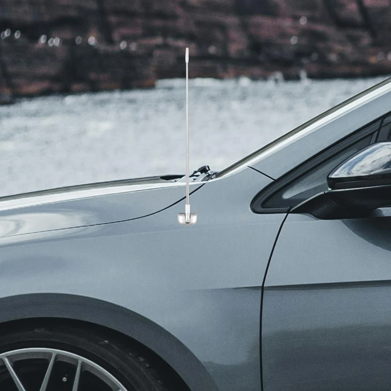 

Car Front Decorative Antenna 3 Section Telescopic Flagpole Vehicle Protector Enhanced Safety Durable Weather Resistant Easy