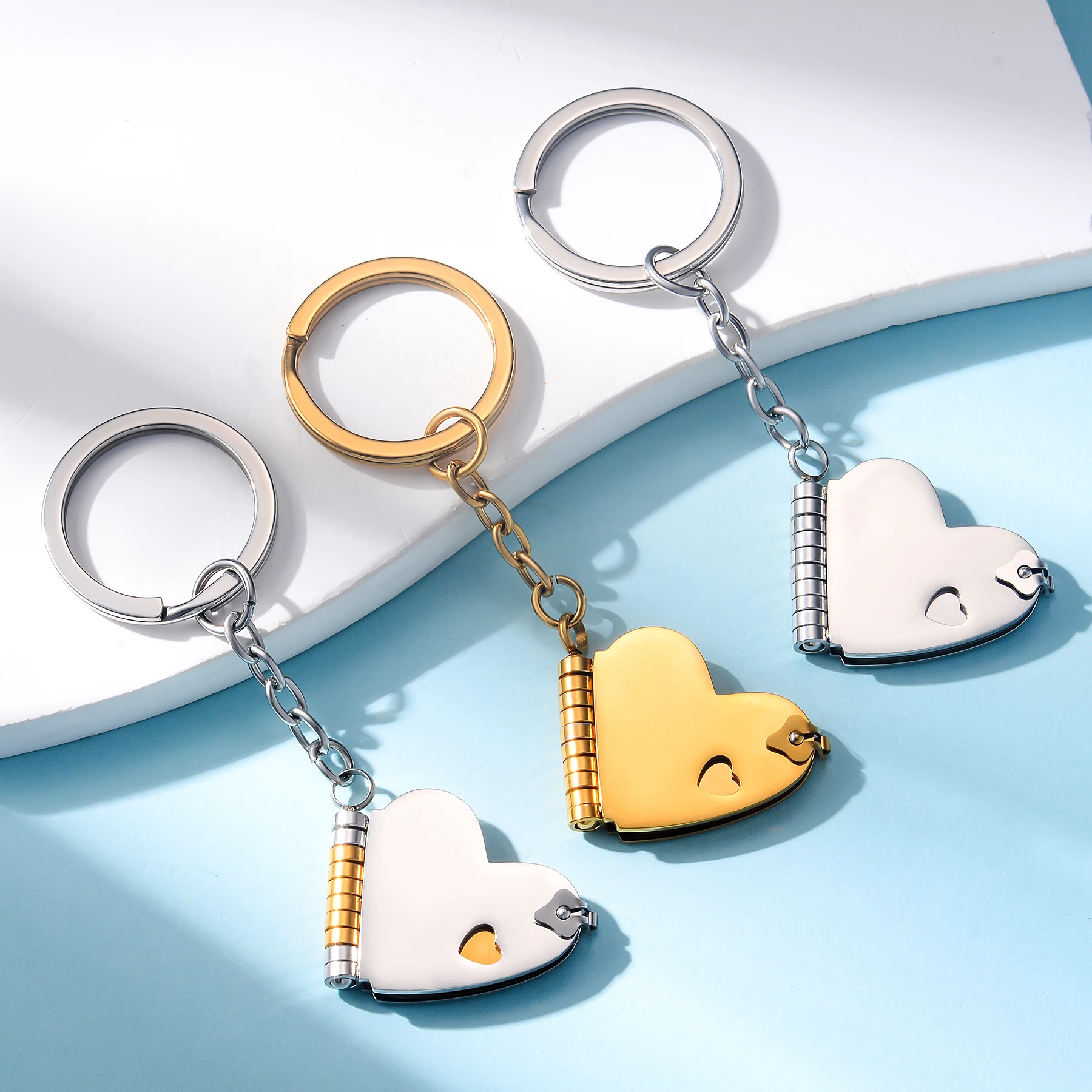 

Customized Stainless Steel Heart Book Pendant Necklace Custom Message Text Photo Bible Words Jewelry Gift For Women Men