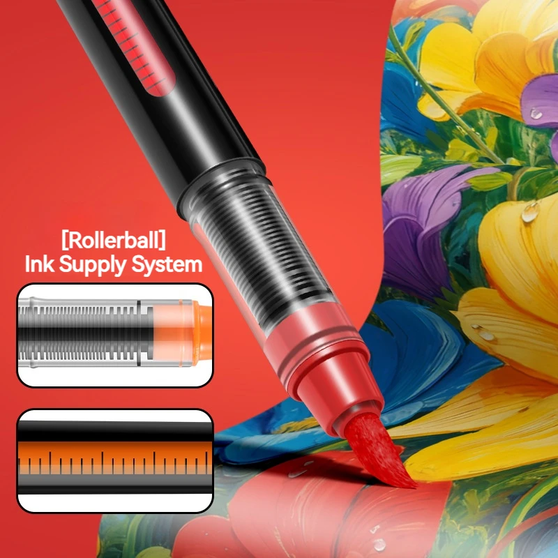 High Grade Acrylic Marker Set with Direct Liquid Soft Brush Tip, Rich Color for Art Creation & DIY Projects