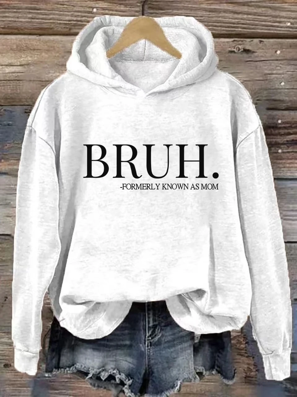 

2024 New Fashion Individuality Women Sweater Bruh Formerly Known As Mom Print Female Sweatshirt Voguish Warm Comfort Girl Tops