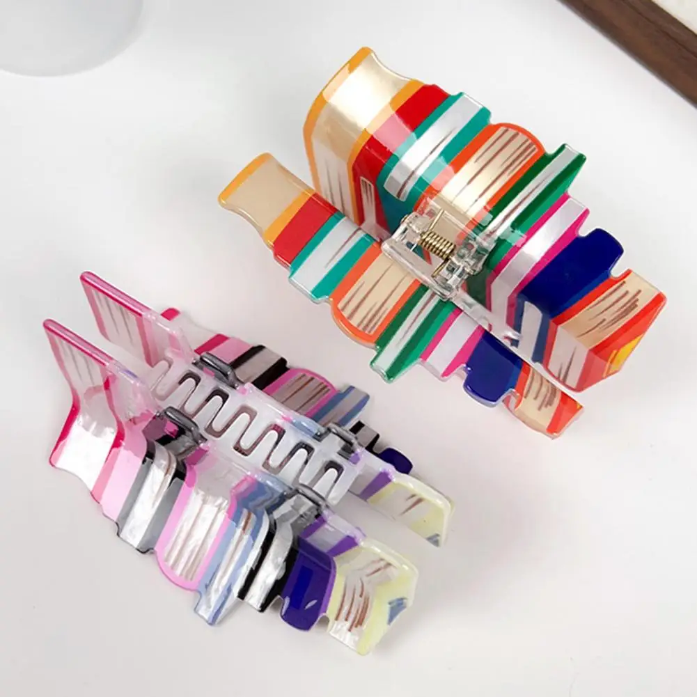 

Acrylic Hair Clip Korean Style Acrylic Hairpin Book Shape Hair Claw Clips Set Wave Design Hair Accessories for Back to School