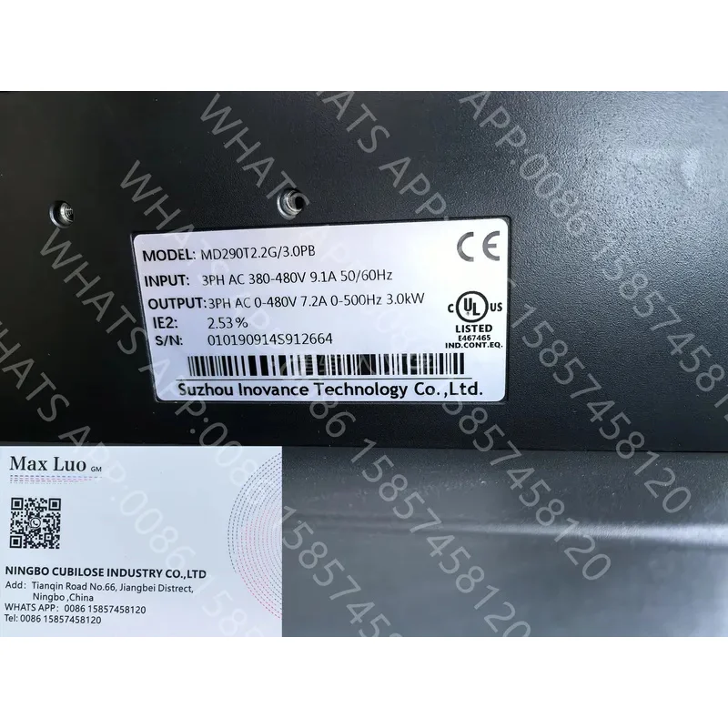 이노반스 VFD 주파수 변환기 가변 주파수 드라이브 인버터 MD290T2.2G/3.0PB 3.0KW