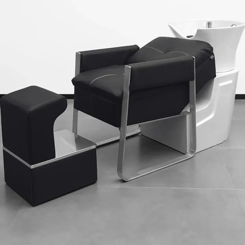 펑키 라잉 샴푸 침대 럭셔리 헤어 스파 후프 마사지 샴푸 의자 트리트먼트 침대 미용 프리미엄 카데이라 호텔 가구