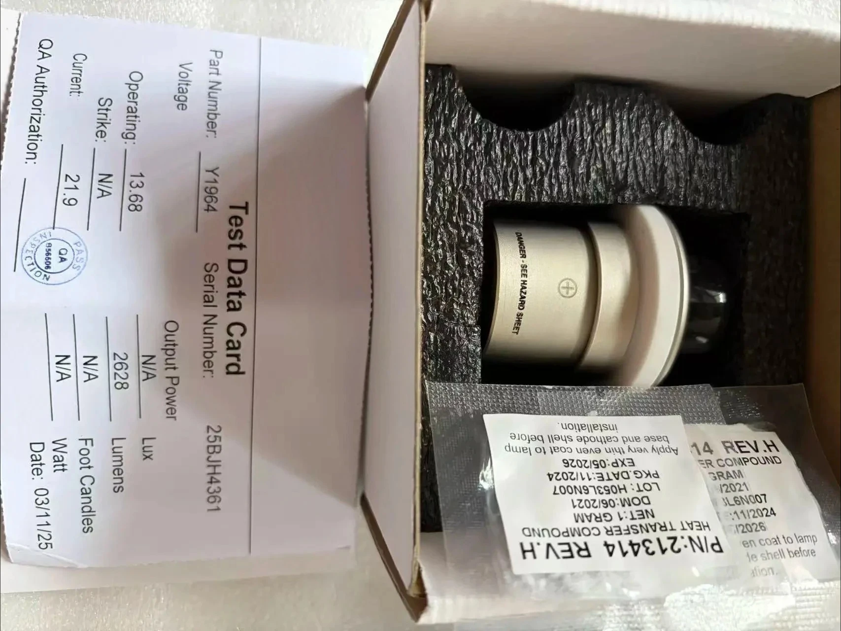 New original Y1964 Y1911 EXCELITAS cold xenon lamp fast delivery.