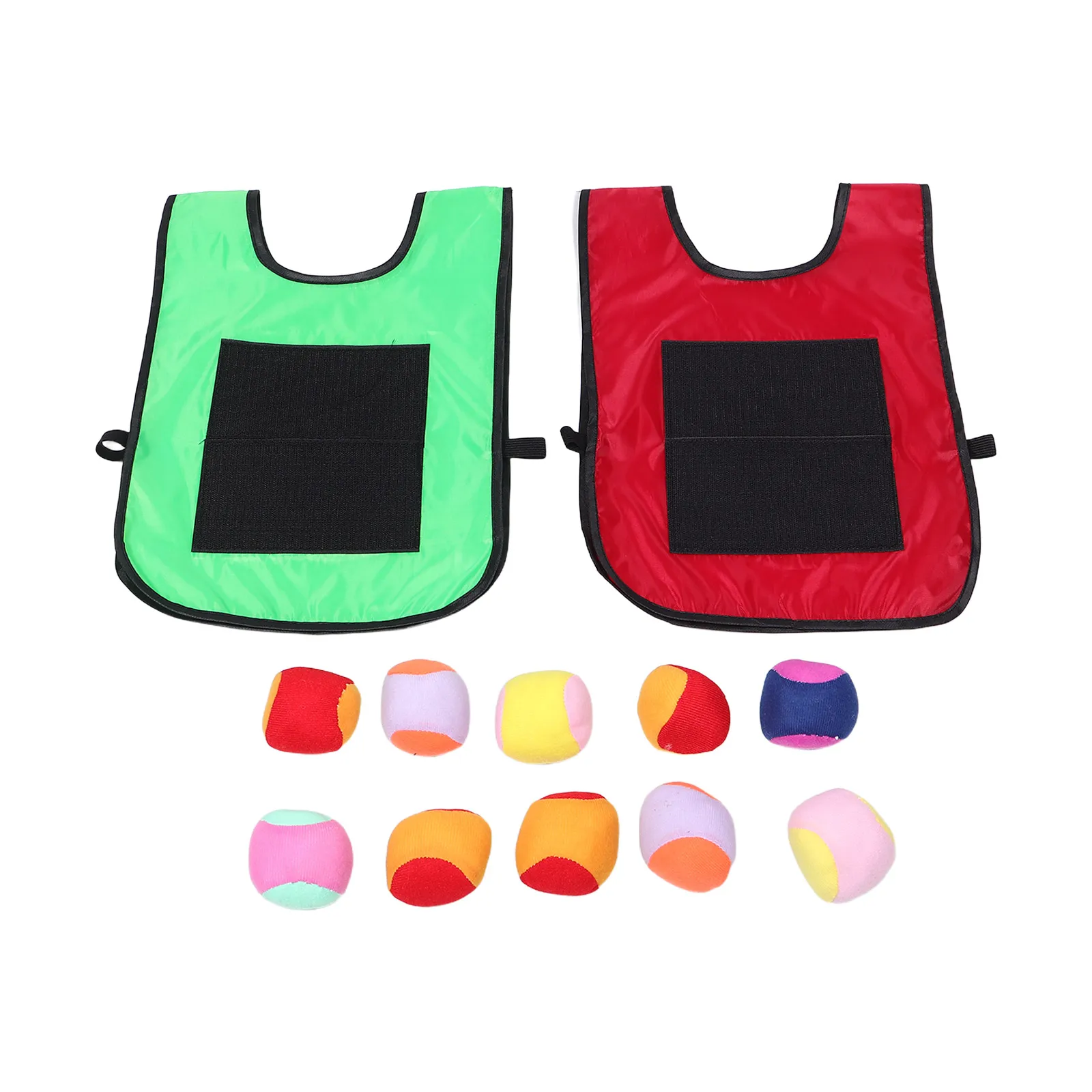 

1 Set Kids Sticky Ball Vest: Adjustable Double-Sided Outdoor For Family Party Group Activity Sports Equipment Toddler Outdoor