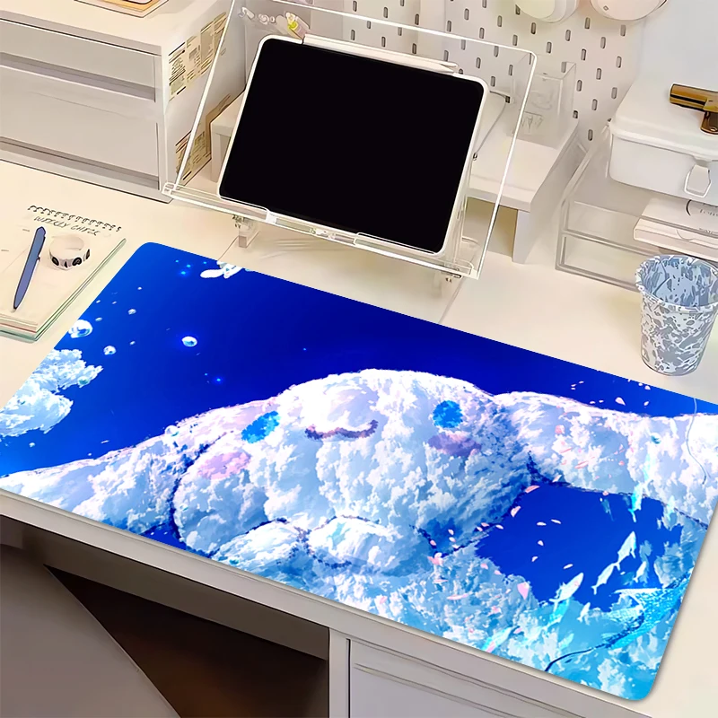 

90x40cm Anime Mouse Pad Cinnamoroll pc speed For e-sports players Office Laptop Computer Keyboard Pad Non Slip Desk Mat Mousepad